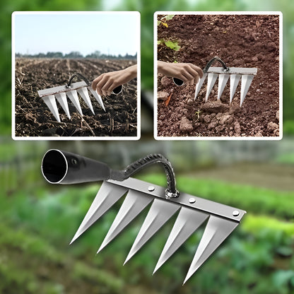 🌱 5-Tooth Carbon Steel Weeding Tool – 50% OFF | Don’t Miss Out!