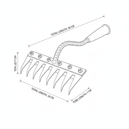 🌱 5-Tooth Carbon Steel Weeding Tool – 50% OFF | Don’t Miss Out!