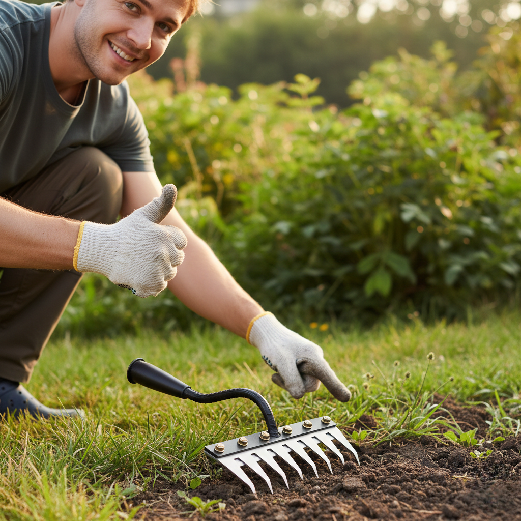 🌱 5-Tooth Carbon Steel Weeding Tool – 50% OFF | Don’t Miss Out!